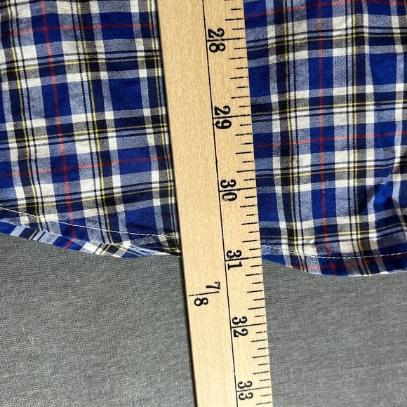 Barbour Shirt Men Size XL Blue Plaid Button Down Tailored Fit Casual Preppy Work - Picture 10 of 11